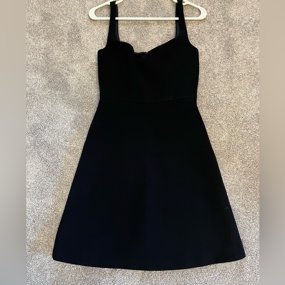 & Other Stories Black Crepe Mini Dress
